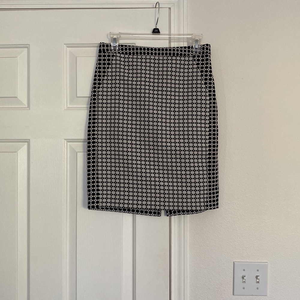 The Limited pencil skirt in black and white.